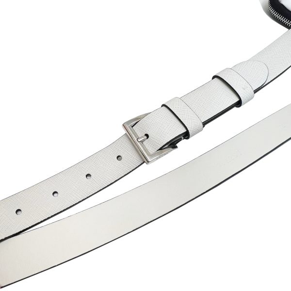 imgrc0087921298 PRADA Belt with Pouch Saffiano White