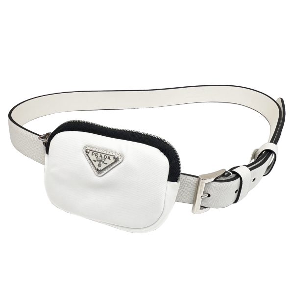 imgrc0087921299 PRADA Belt with Pouch Saffiano White