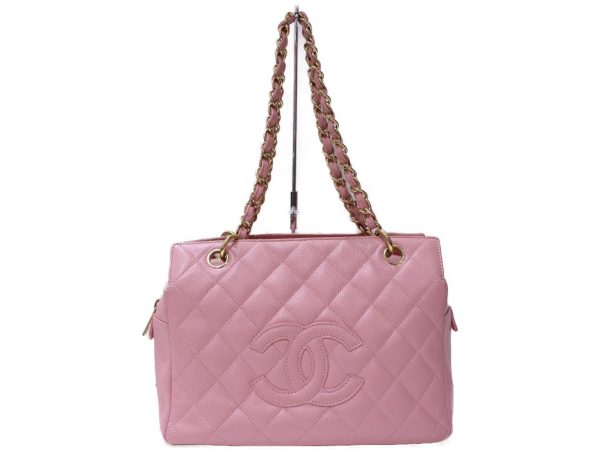 imgrc0087941561 Chanel Double Chain Handbag Caviar Skin Pink