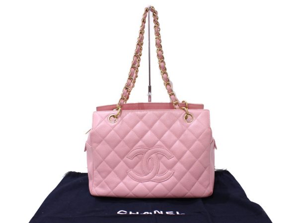 imgrc0087941594 Chanel Double Chain Handbag Caviar Skin Pink