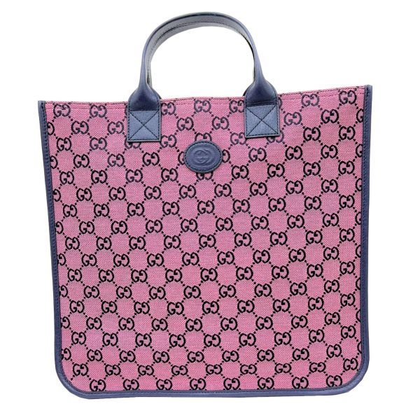 imgrc0088068157 GUCCI Childrens Tote Bag Handbag Pink Navy Multicolor