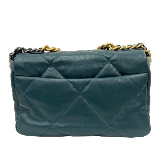 imgrc0088123127 CHANEL 19 Handbag Chain Shoulder Bag Leather Moss Green