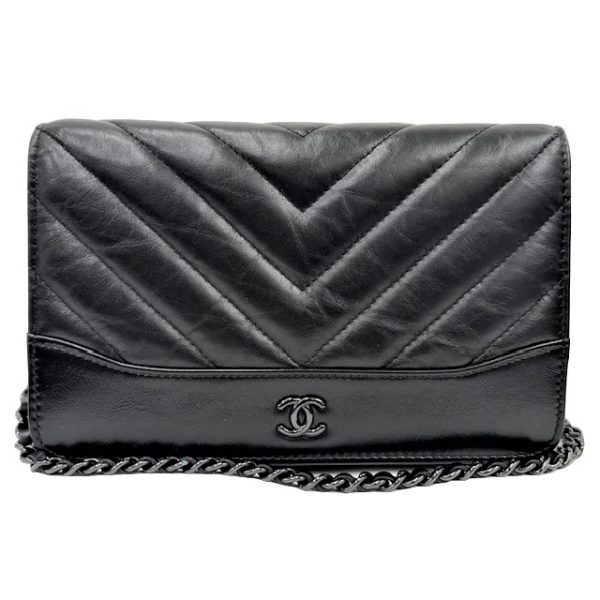 imgrc0088196644 CHANEL Gabriel de Chanel Chain Wallet Aged Calf Black