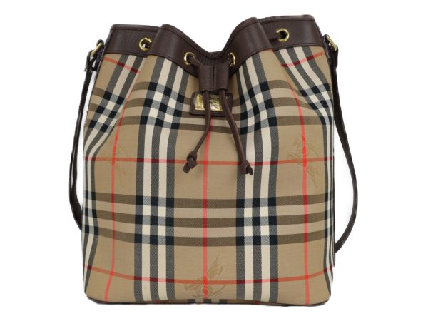 imgrc0088320265 Burberry Drawstring Shoulder Bag Nova Check Brown