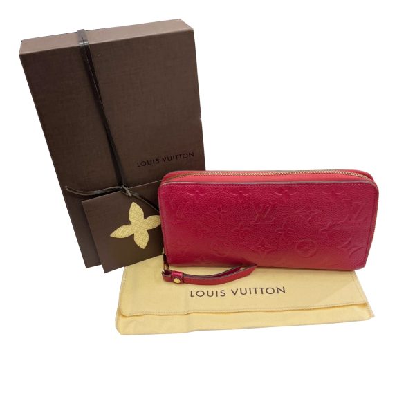 imgrc0088339833 Louis Vuitton Zippy Wallet Long Wallet Monogram Empreinte Leather Red