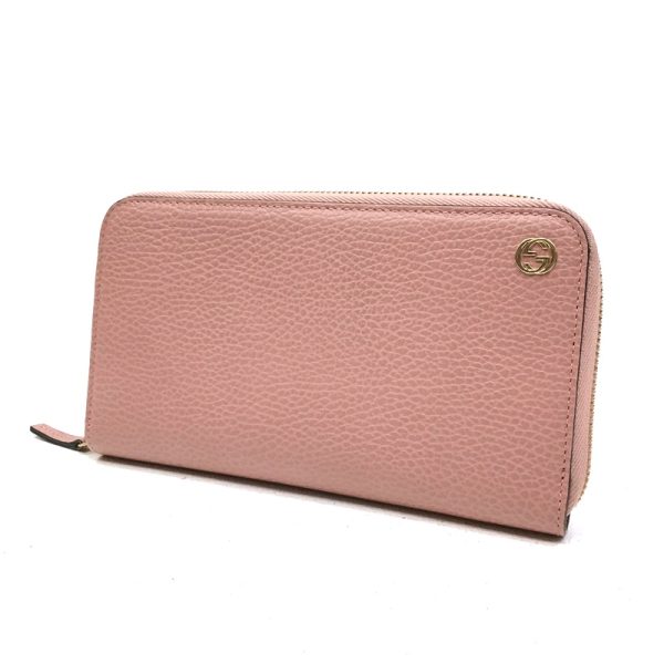 imgrc0088369881 Gucci Interlocking G Round Zipper Long Wallet Pink