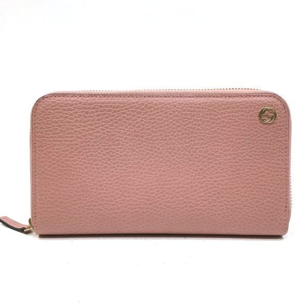 imgrc0088369882 Gucci Interlocking G Round Zipper Long Wallet Pink