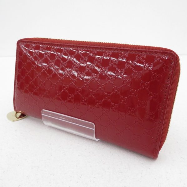 imgrc0088661427 Gucci Micro Guccisima Patent Leather Round Zipper Long Wallet Red