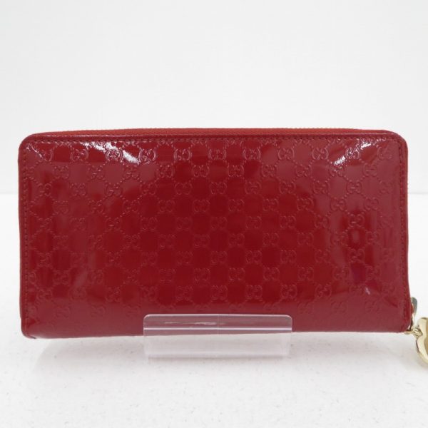 imgrc0088661429 Gucci Micro Guccisima Patent Leather Round Zipper Long Wallet Red