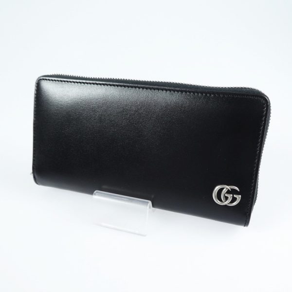 imgrc0088674629 Gucci Gg Marmont Round Zipper Long Wallet Black