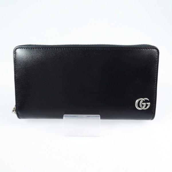 imgrc0088674630 Gucci Gg Marmont Round Zipper Long Wallet Black