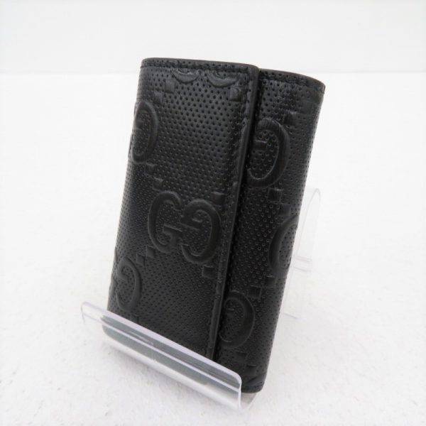 imgrc0088770661 Gucci Gg Embossed Key Case Black