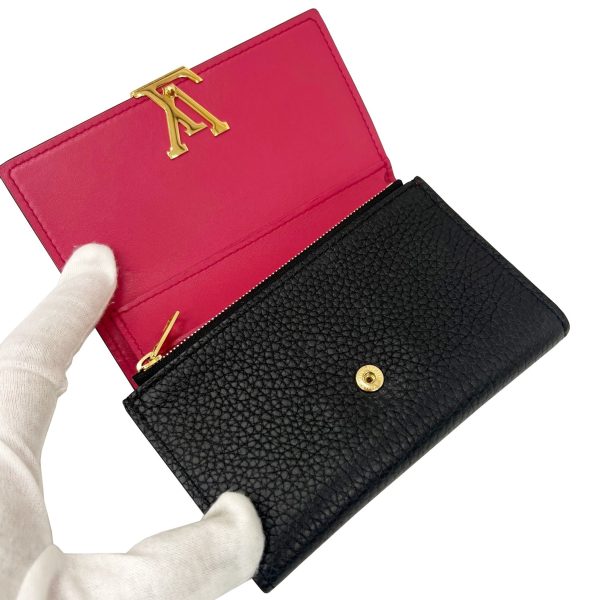 imgrc0088882562 Louis Vuitton Portefeuille Capucines Wallet Black Pink