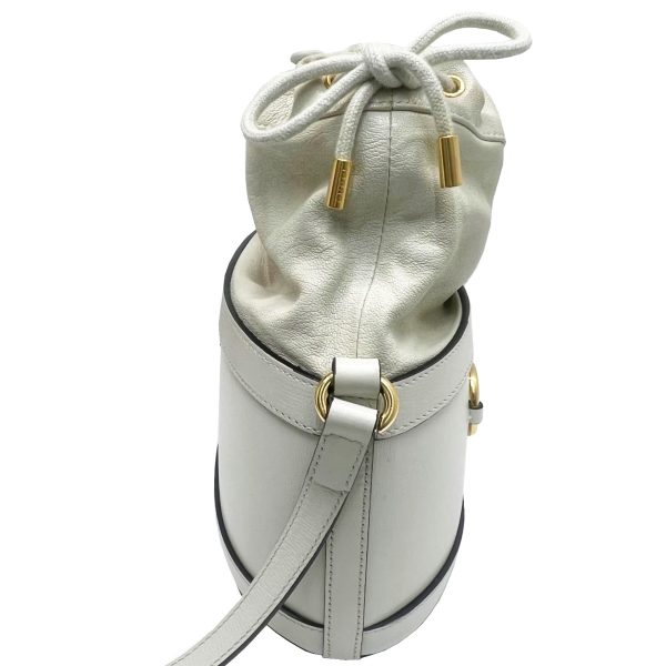 imgrc0088887639 GUCCI Horsebit 1955 Bucket Bag Shoulder Bag Leather White