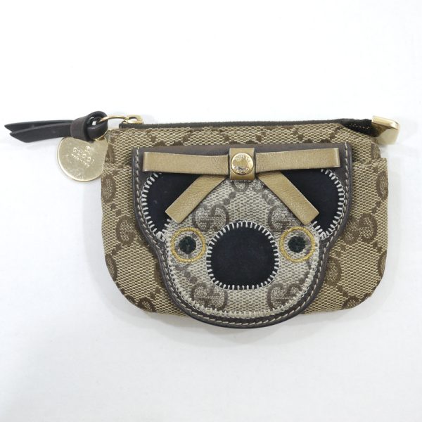 imgrc0088960547 Gucci Gg Canvas Gucciori Pug Coin Case Beige