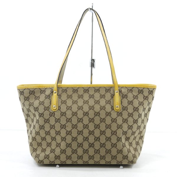 imgrc0088961241 Gucci Gg Canvas Gucciori Pug Tote Bag Beige Yellow