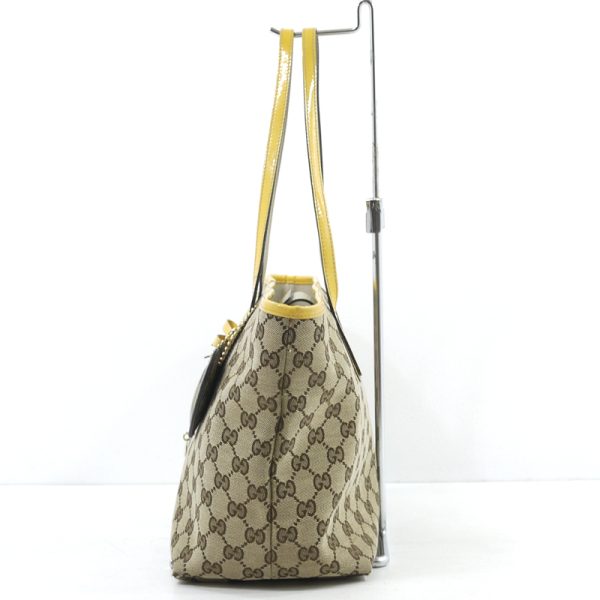 imgrc0088961243 Gucci Gg Canvas Gucciori Pug Tote Bag Beige Yellow