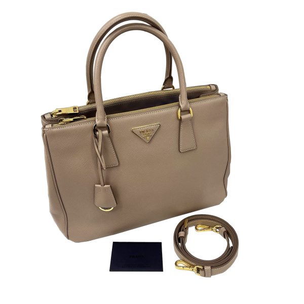 imgrc0088990713 PRADA Saffiano 2WAY Shoulder Handbag Beige