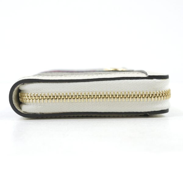 imgrc0089087122 Gucci Ophidia Web Stripe Zip Around Wallet White Beige