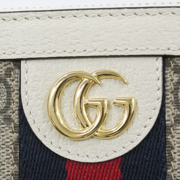 imgrc0089087127 Gucci Ophidia Web Stripe Zip Around Wallet White Beige