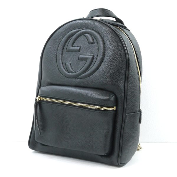 imgrc0089087224 Gucci Soho Interlocking G Backpack Shoulder Black