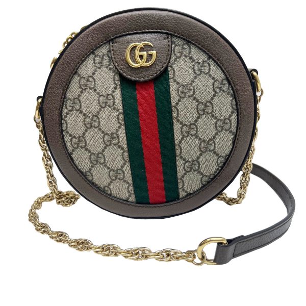 imgrc0089127089 GUCCI Ophidia Mini Round Shoulder Bag Canvas Green Red