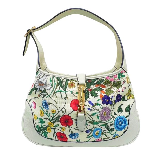 imgrc0089127323 2 GUCCI Jackie One Shoulder Bag Flora Japan Limited White