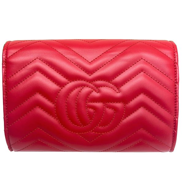 imgrc0089129820 GUCCI Quilted Mini Bag GG Marmont Leather Red