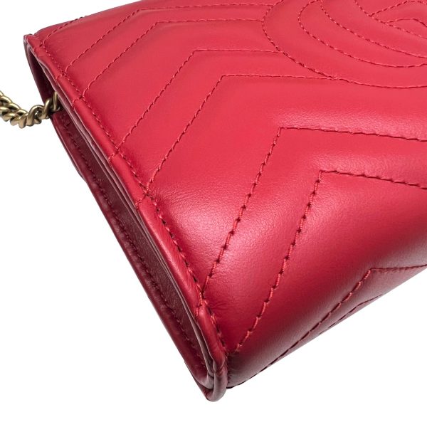 imgrc0089129825 GUCCI Quilted Mini Bag GG Marmont Leather Red