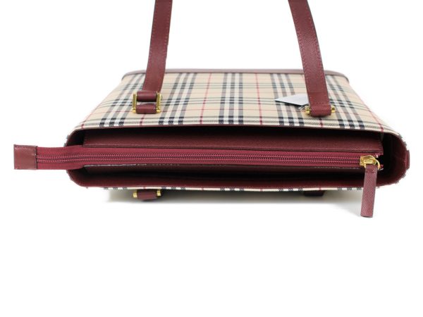 imgrc0089202559 Burberry Tote Bag Canvas Bordeaux Beige