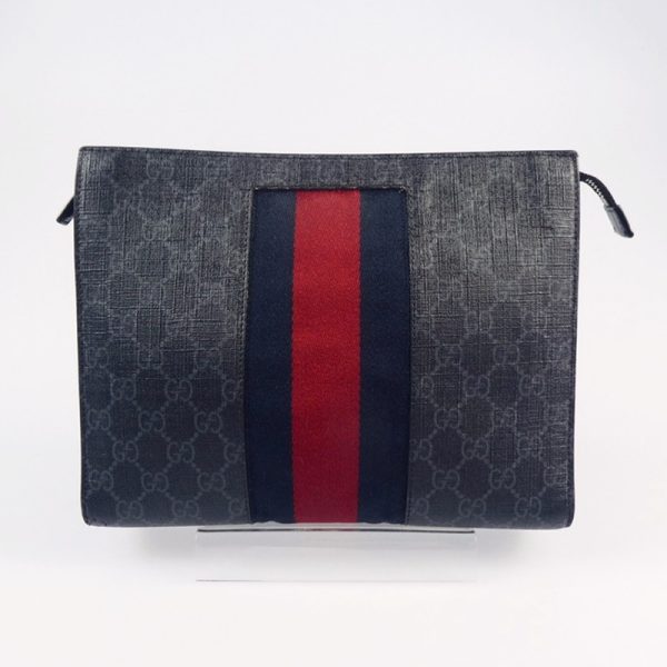 imgrc0089222142 Gucci GG Supreme Web Stripe Clutch Bag