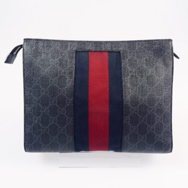 imgrc0089222143 Gucci GG Supreme Web Stripe Clutch Bag