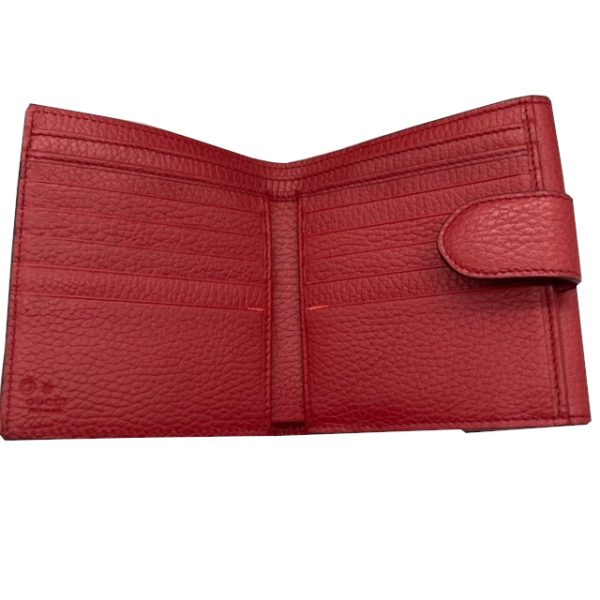 imgrc0089267360 GUCCI Bifold Wallet Compact Wallet Leather Rouge Red