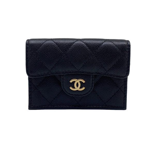 imgrc0089273110 CHANEL Trifold Wallet Classic Small Flap Compact Wallet Black