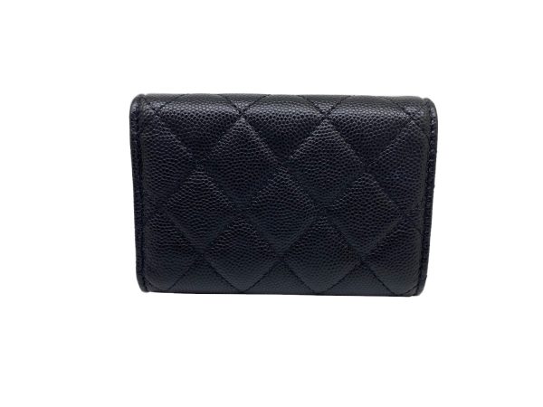 imgrc0089273111 CHANEL Trifold Wallet Classic Small Flap Compact Wallet Black