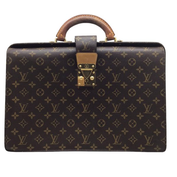 imgrc0089305936 LOUIS VUITTON Serviette Fermoir Document Bag Monogram