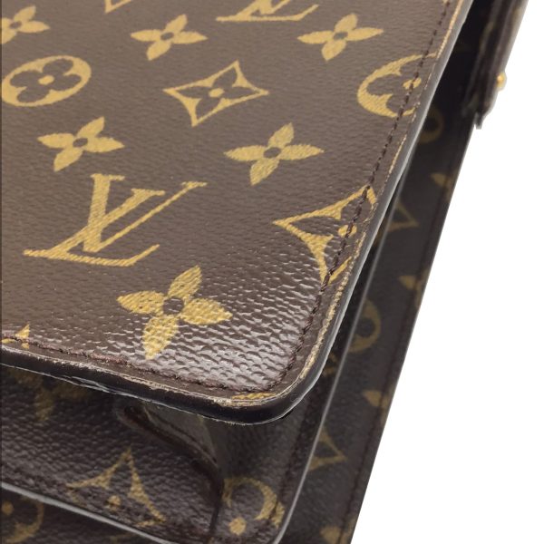 imgrc0089305946 LOUIS VUITTON Serviette Fermoir Document Bag Monogram