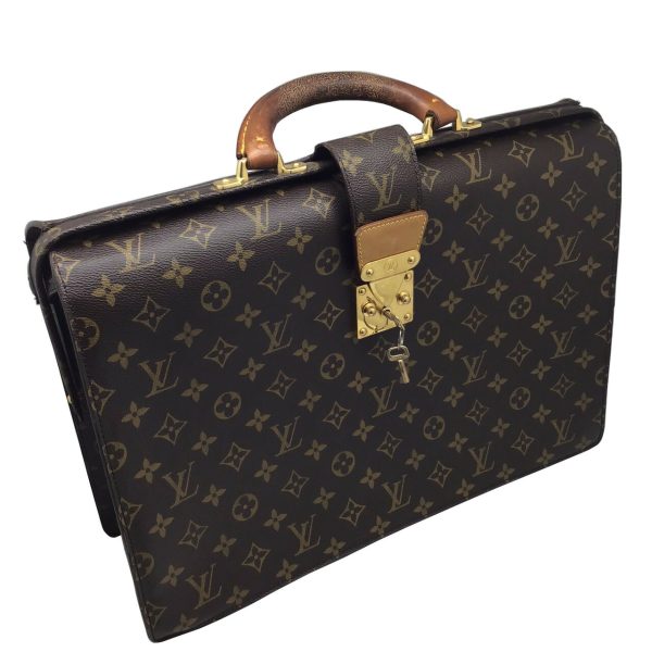 imgrc0089305997 LOUIS VUITTON Serviette Fermoir Document Bag Monogram