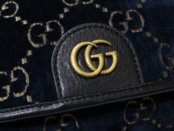 imgrc0089322797 Gucci GG Velvet Small Backpack Leather Blue