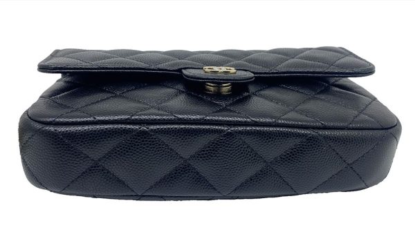 imgrc0089355764 CHANEL Shoulder Bag Chain Wallet Caviar Skin Black