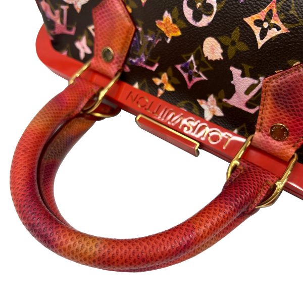 imgrc0089426696 Louis Vuitton Papillon Handbag Water Color Python Leather Multicolor