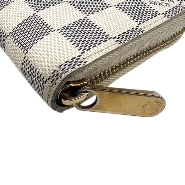 imgrc0089459102 Louis Vuitton Zippy Wallet Damier Azur Canvas White