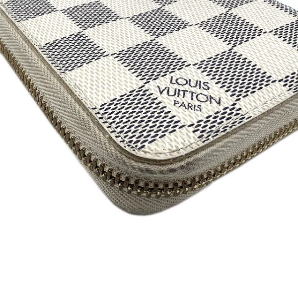 imgrc0089459104 Louis Vuitton Zippy Wallet Damier Azur Canvas White