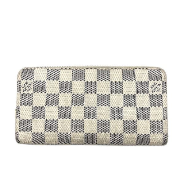 imgrc0089459202 Louis Vuitton Zippy Wallet Damier Azur Canvas White