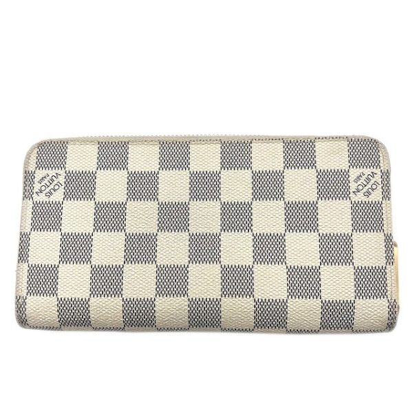 imgrc0089459203 Louis Vuitton Zippy Wallet Damier Azur Canvas White