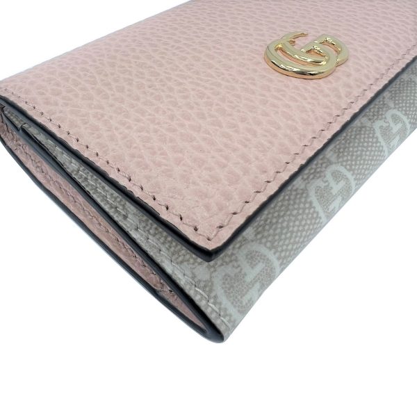 imgrc0089500218 GUCCI Card Case Wallet GG Marmont Pink Beige White