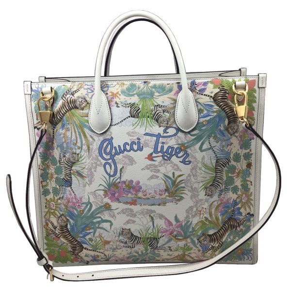 imgrc0089536776 GUCCI Tiger Medium Tote Multicolor