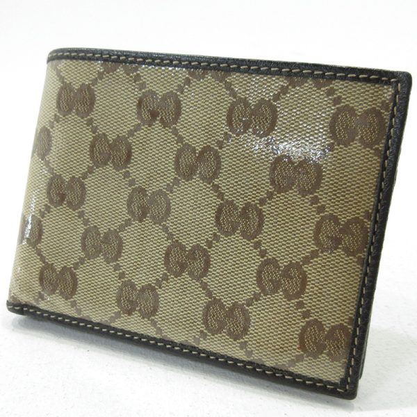 imgrc0089558522 Gucci GG Crystal Bifold Wallet Brown