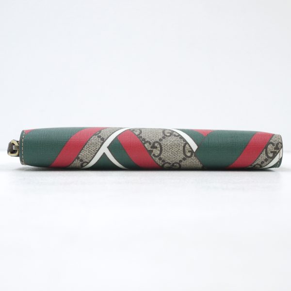 imgrc0089581821 Gucci GG Chevron Zipper Long Wallet Beige Green Red