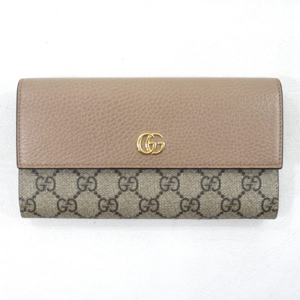 imgrc0089582039 Gucci GG Supreme Continental Wallet Beige